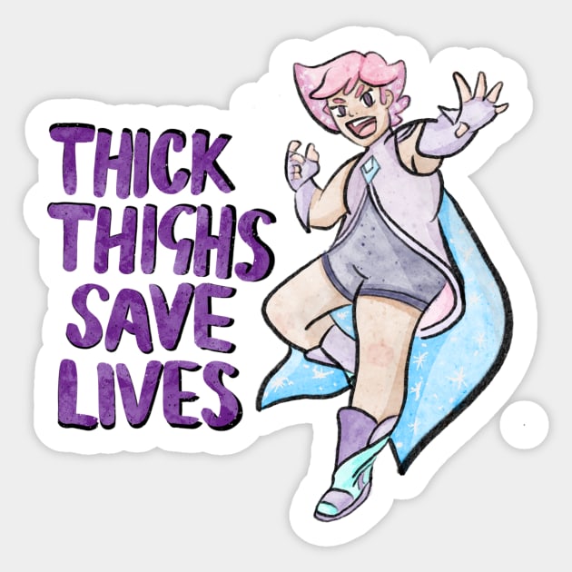 Thick Thighs Save Lies Sticker by Aymzie94